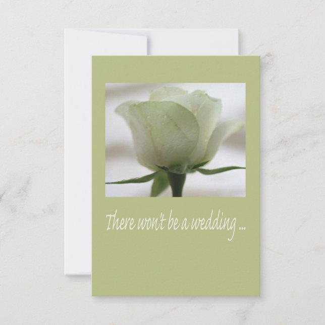 Stornierung einer Hochzeit Ankündigung (Vorderseite)