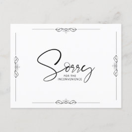 Stornierung oder Verzögerung von Ereignissen Ankündigungspostkarte