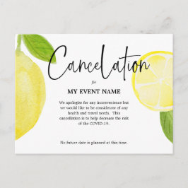 Stornierung Postkarte COVID-19