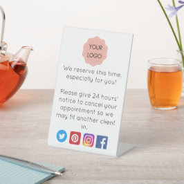 Stornierungsankündigung für Salon oder Wellness-Ce Sockelschild