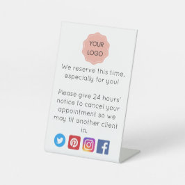 Stornierungsankündigung für Salon oder Wellness-Ce Sockelschild