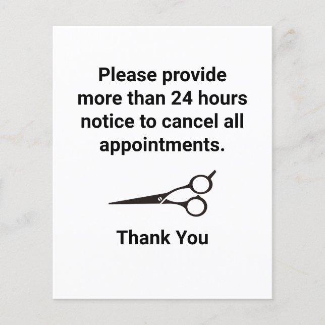 Stornierungsbedingungen Flyer (Vorne)