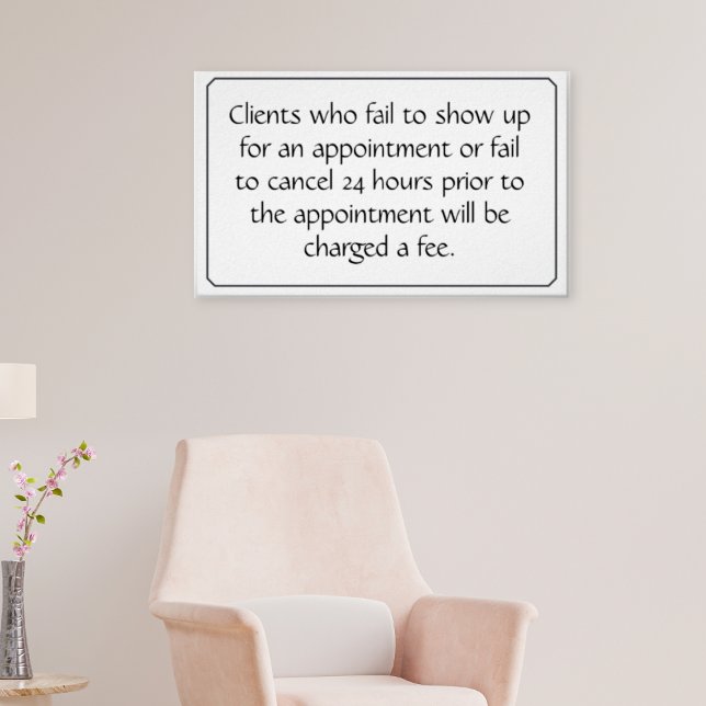 Stornierungsbedingungen Plakat für Salon oder Well (Von Creator hochgeladen)