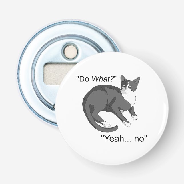 Störrische Katze Flaschenöffner (Vorderseite)