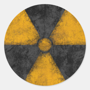 Störstrahlungssymbol Runder Aufkleber