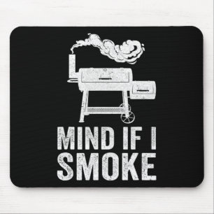 Stört es, wenn ich lustigen BBQ-Raucher grillend r Mousepad