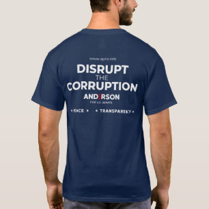 Störung des zweiseitigen T - Shirt der Korruption