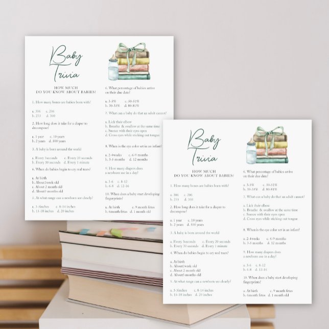 Story Book Baby Dusche - Baby Trivia Game (Von Creator hochgeladen)