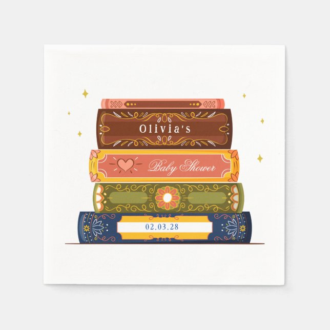 Story Book Library on Next Kapitel Baby Shooter Serviette (Vorderseite)