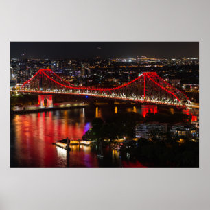 Story bridge & Brisbane City Skyline Australien Poster