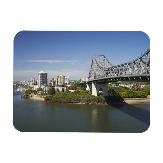 Story Bridge, Brisbane River und Kangaroo Magnet (Horizontal)
