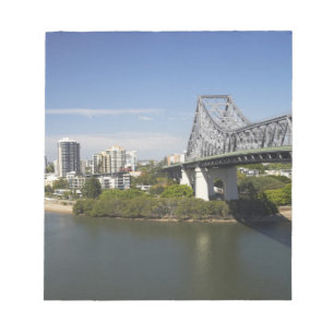Story Bridge, Brisbane River und Kangaroo Notizblock