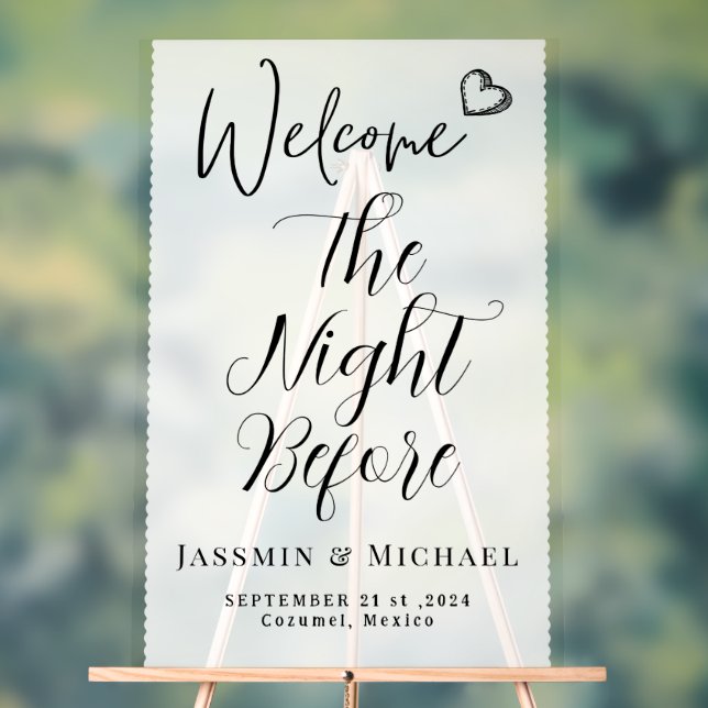 Story fängt Elegant Wedding Willkommen Akryllische Acrylschild (Neutral)