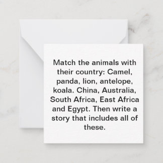 Story-Idee-Karte Mitteilungskarte