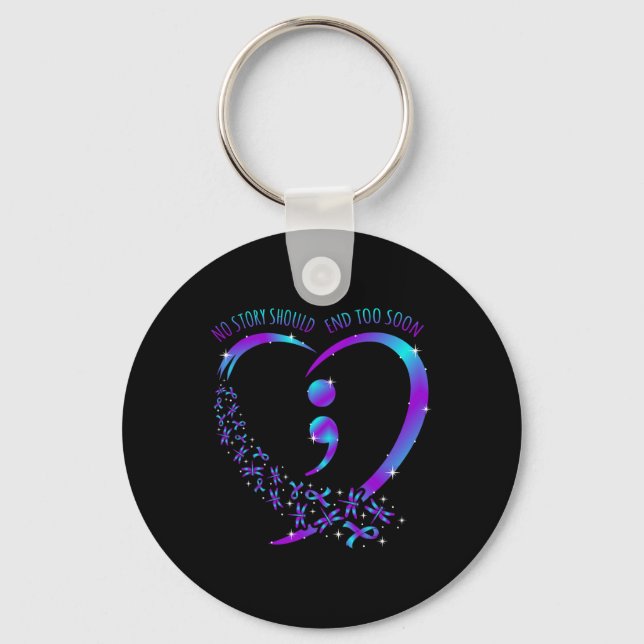 Story sollte das glückliche Selbstmordbewusstsein  Schlüsselanhänger (Vorderseite)