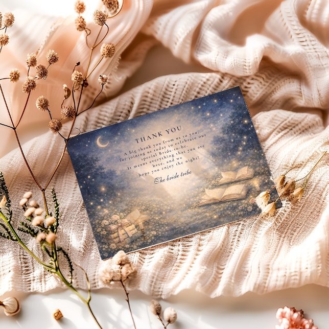 Storybook A New Chapter Bridal Shower Dankeskarte (Von Creator hochgeladen)