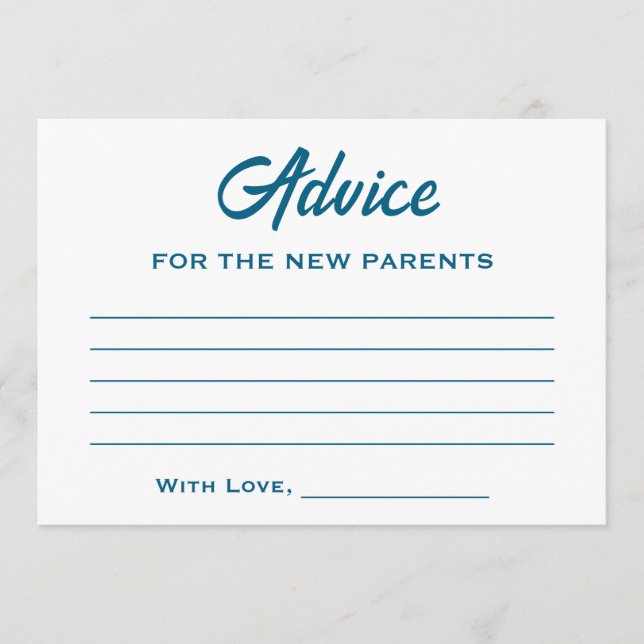 Storybook Baby Dusche Neues Kapitel Blue Teddy Bea Hinweiskarte (Vorderseite)