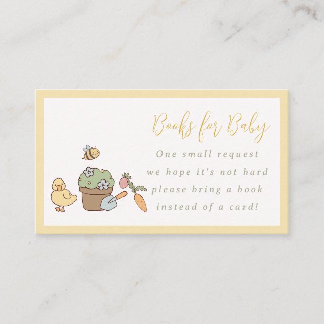 Storybook Baby Shower Books for Baby Card Begleitkarte (Vorderseite)