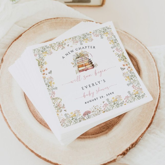 Storybook Baby Shower Paper Napkin Girl Wildblume Serviette (Von Creator hochgeladen)