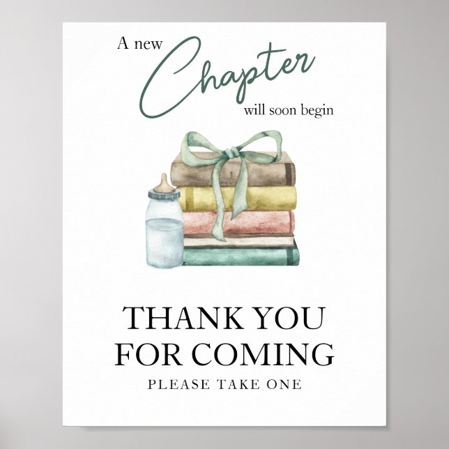 Storybook Babydusche Danke, dass du gekommen bist Poster (Vorne)