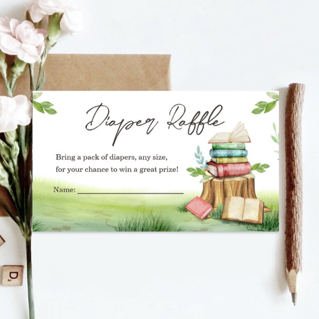 Storybook Babydusche Neues Kapitel Windeln Raffle Begleitkarte (Von Creator hochgeladen)