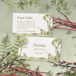 Storybook Bearly Wait Diaper Raffle Baby Shower Begleitkarte