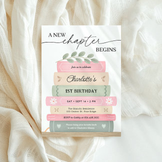 Storybook Birthday A New Chapter Begins Einladung