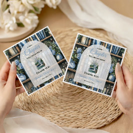 Storybook Blue Boy Library Book Baby Shower Serviette