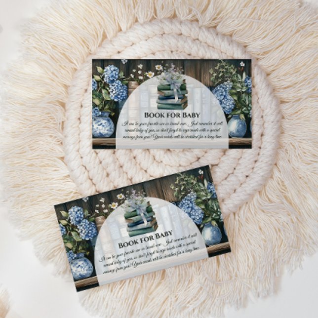 Storybook Blue Boy Library Book for Baby Shower Begleitkarte (Von Creator hochgeladen)