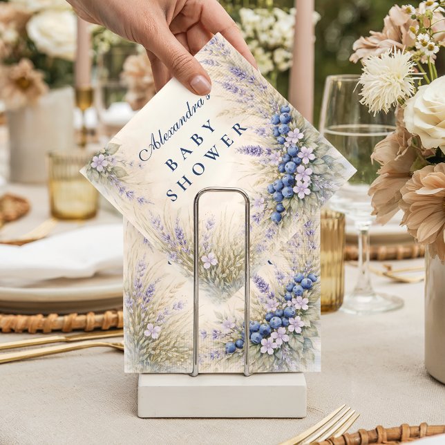 Storybook Blueberry Garden Baby Shower Serviette (Von Creator hochgeladen)