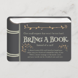 Storybook Bringen Sie ein Buch Babydusche Vintag B Begleitkarte