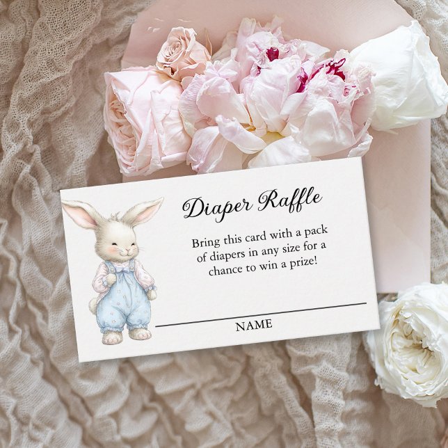Storybook Bunny Cute Diaper Raffle Begleitkarte (Von Creator hochgeladen)