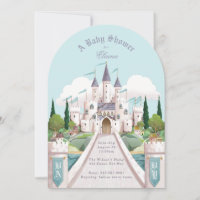 Storybook Castle Illustriert Blue Baby Dusche