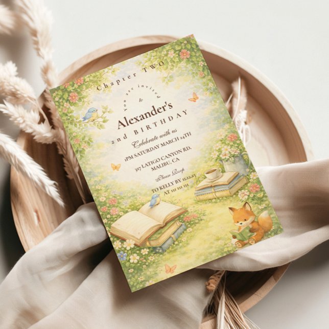 Storybook Chapter Two Birthday Einladung (Von Creator hochgeladen)