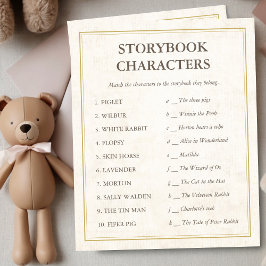 Storybook Characters New Chapter Baby Shower Game