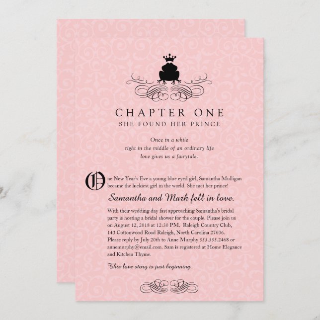 Storybook Charm | Brautparty Einladung (Vorne/Hinten)