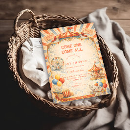 Storybook Circus Baby Shower Einladung