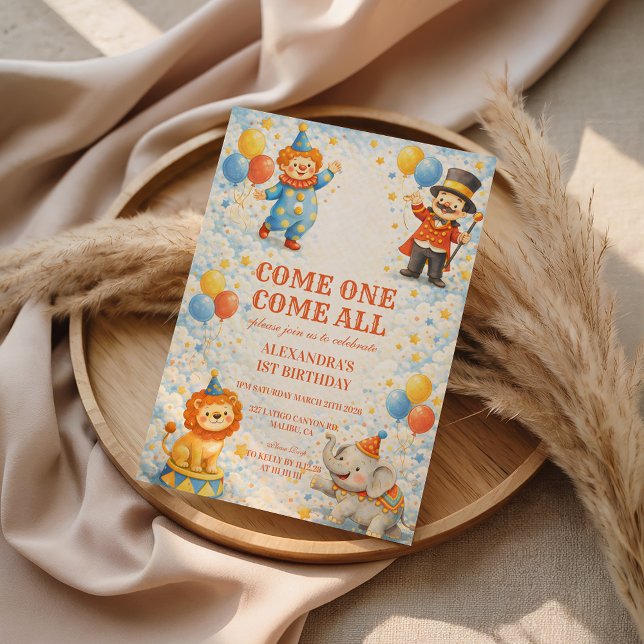 Storybook Circus Friends Birthday Einladung (Von Creator hochgeladen)