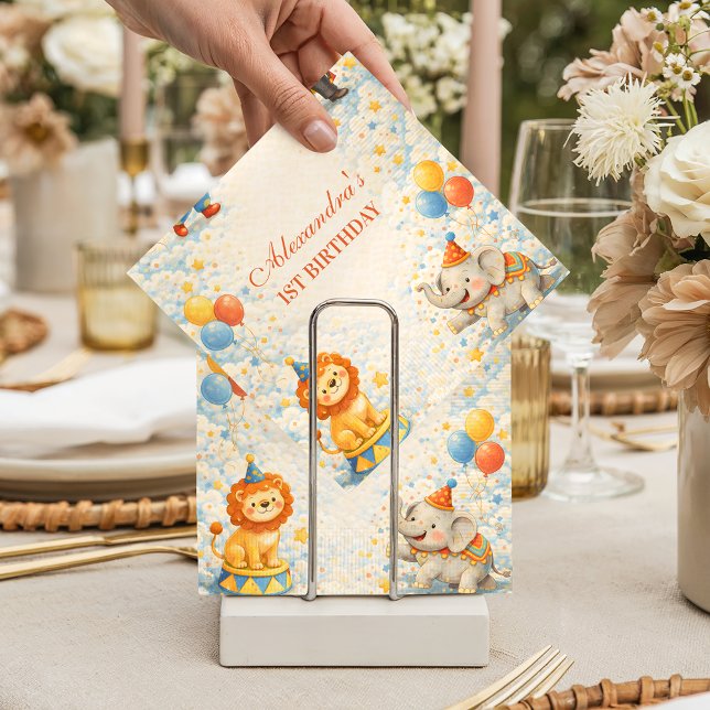 Storybook Circus Friends Birthday Serviette (Von Creator hochgeladen)