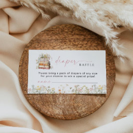 Storybook Diaper Raffeln Beilage Girl Floral Begleitkarte