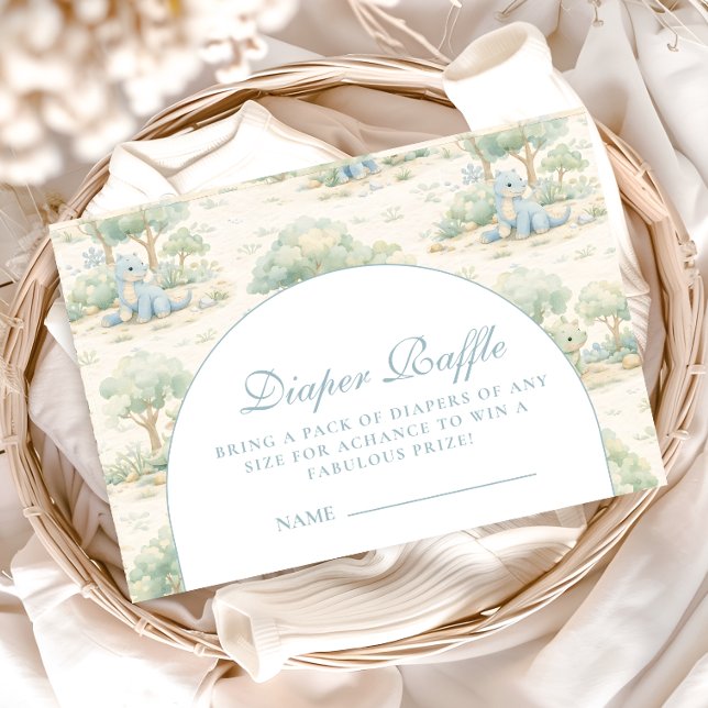 Storybook Dinosaur Diapper Raffle Begleitkarte (Von Creator hochgeladen)