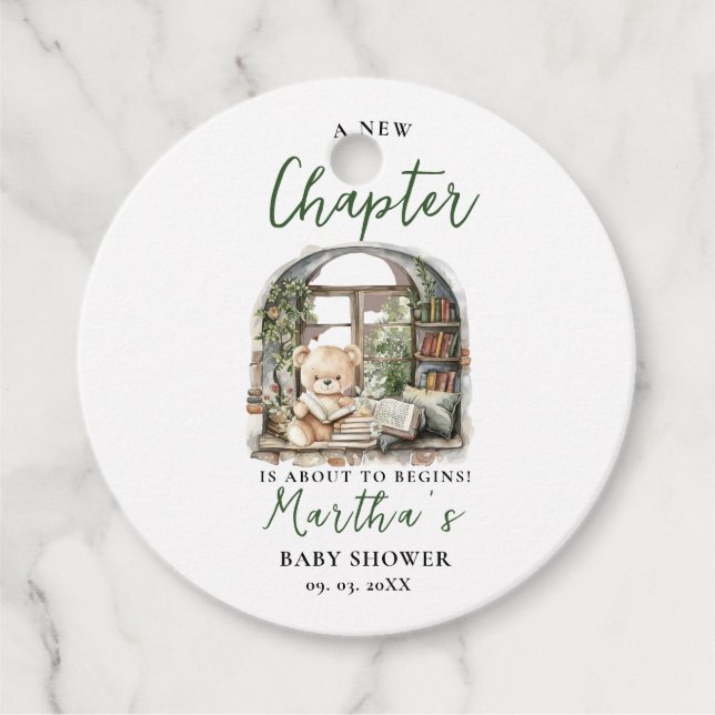 Storybook - Ein neues Kapitel über Begins Baby Dus Geschenkanhänger (Vorderseite)