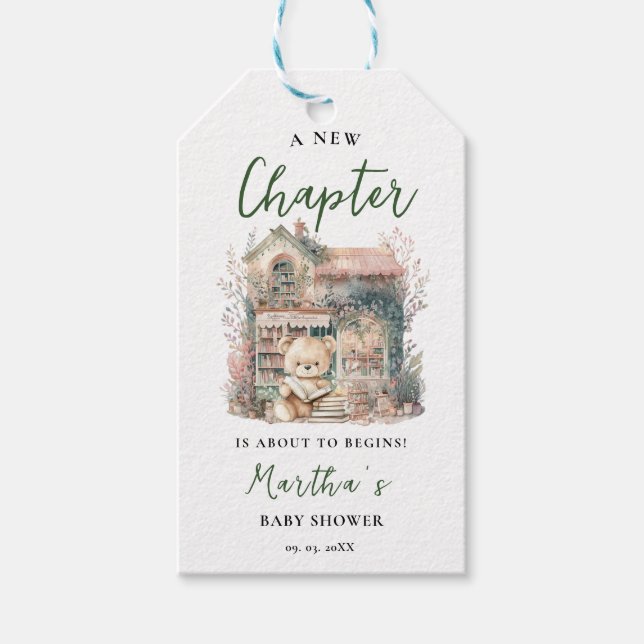 Storybook - Ein neues Kapitel über Begins Baby Dus Geschenkanhänger (Vorderseite)