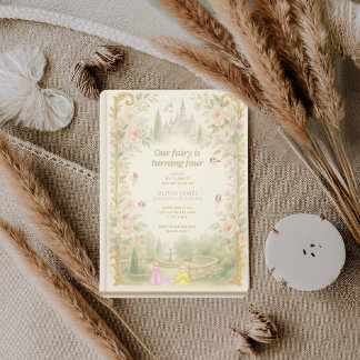 Storybook, fairy first, fairytale 4th birthday einladung