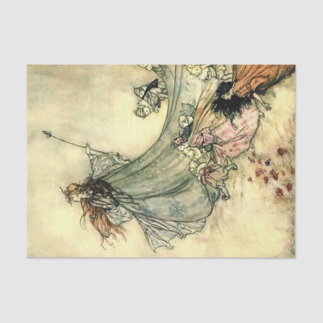 Storybook Fairytale Vintages Dekoupage Tissue Pape Seidenpapier (Vorderseite)