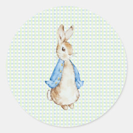 Storybook Garden Rabbit Inspired Baby Shower  Runder Aufkleber