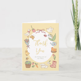 Storybook Garden Vintage Baby Shower Thank You Dankeskarte
