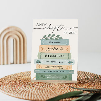 Storybook Geburtstag Ein neues Kapitel beginnt Einladung