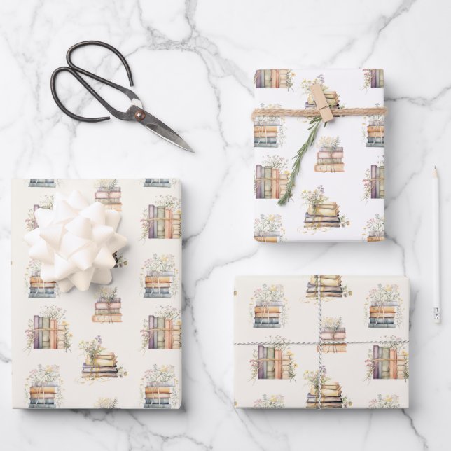 Storybook Gift Wrap Neues Kapitel Wrapping Paper Geschenkpapier Set (Vorderseite)