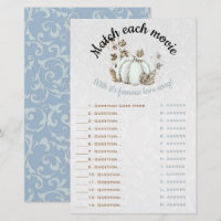 Storybook Gold White Pumpkin Bridal Match Game